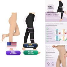 Wegitcs 20-30mmHg Footless Compression Leggings for Women, 2 Pairs picture