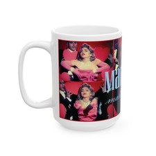 Madonna Material Girl Mug 15oz, Music Lovers Gift, Coffee Cup picture