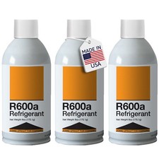 Refrigerant R600a Upright Charging Self Sealing Can 6oz - 3 Pack picture