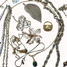 Jewelry Lot Gold Tone, Vintage, Modern, Boho, Exact Lot Shown, Some Signed picture