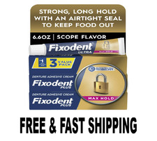 Fixodent Ultra Max Hold Secure Denture Adhesive Cream 2.2 oz, 3 Pack picture