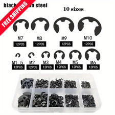 120PCS Stainless Steel E Clip Circlip Snap Ring Retaining Washer Set M1.5-M10* picture