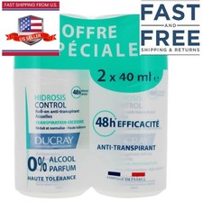 2x Ducray HIDROSIS CONTROL Roll-On Anti-Transpirant 48H 40ml.  EXP: 10/2028 NEW picture