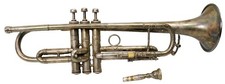 1917 Frank Holton & Co. Chicago Silver Plated Trumpet w/ Heim Model Mouthpiece picture