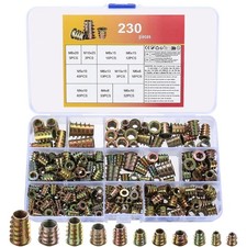 230Pcs THREADED HEX DRIVE INSERT FIXING WOOD SCREW M4/M5/M6M8/M10 INSERT NUT USA picture