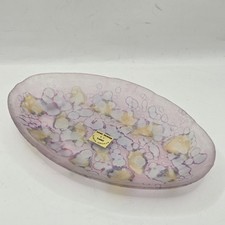 Vintage Jerusalem Artist Ilanit Olamtov Hand Painted Glass Trinket Dish 8