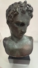 Greek Roman Sculpture, Youth Head Bust, Ephebe of Marathon picture