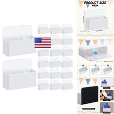 Colarr 20 Pack Magnetic Marker Holder Whiteboard Pen Pencil Organizer White picture