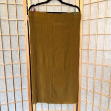 COS midi Silk skirt Women's 14 (XL) Gold/Brown Fall color Crinkle texture picture