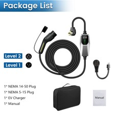8M 7 KW 240V 32A For all Electric Vehicles 2 NEMA Plug Type2 Portable EV Charger picture