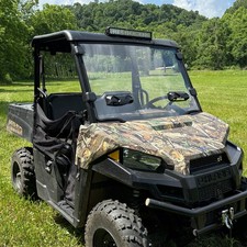 2-in-1 Vented Front Windshield for Polaris Ranger Midsize 570 500 SP/Crew EV/ETX picture