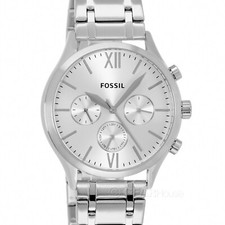 FOSSIL Fenmore Mens Multifunction Watch, Silver Dial Date, Stainless Steel Band picture