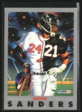Deion Sanders 1993 Fleer 263 Atlanta Falcons Corner Crease picture
