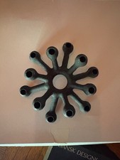 VTG MCM DANSK Cast Iron Spider Candle Holder Denmark with Box picture