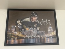 Jaromir Jagr Signed Framed 20x29 Pittsburgh Penguins Skyline Canvas picture