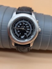Honda Motor Watch Limited Edition Quartz Black Dial Leather Rare picture