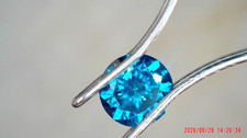 SI1 - .51ct - 4.89 x 3.07mm Fancy Blue Vivid Brilliant Cut Loose Natural Diamond picture