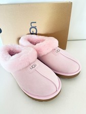 NIB UGG UGGS AUSTRALIA Tazzette Genuine Shearling Collar Slipper pink 8 picture