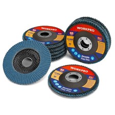 WORKPRO 10-Pack Zirconia Flap Discs, 4-1/2