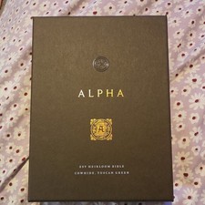 NEW ESV Heirloom Bible Alpha Personal Size Tuscan Green Cowhide Leather Crossway picture