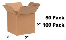 Lot of 50/100 5x5x5 Cardboard Paper Box Mailing Packing Shipping Corrugated Box picture