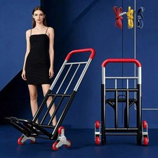 1pc Heavy Duty Folding Hand Truck With Adjustable Buckle Gear, Stair Climbing picture