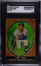 1958 Hires Root Beer #44 Hank Aaron SGC Authentic Vintage HOF Baseball Card picture