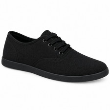 Ska Doo Wino Shoes Black Gum Sole Lace-Up Canvas Men’s 7-13 picture