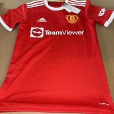 Adidas 2021/22 Manchester United Authentic Home Jersey Red Mens Size X-Small NWT picture