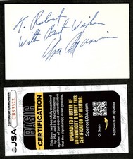 Lee Marvin Signed Autographed 3x5 Card JSA Cert The Dirty Dozen picture
