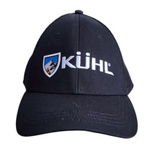 KÜHL Born in the Mountains Trucker Hat Black Mesh Snapback Shield Logo Cap Mens picture