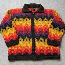 Vintage Otavalo Native American Sweater Mens Medium Tribal Aztec Wool Knit 80s picture