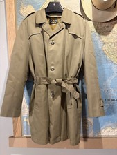 Vtg 60s Eddie Bauer Down Lord Forecaster Trench Coat Men 40 Belted Near Mint  picture