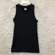Athleta Top Shirt Medium Adult Black Renew CYA Length Ribbed Knit Tank Womens M picture