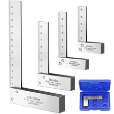 90° Right Angle Engineer Set 4PCS Machinist Square 2, 3, 4 and 6 inch Squares picture