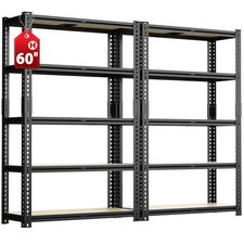 5-Tier Garage Shelves Utility Rack Heavy Duty Metal Shelving Unit Adjustable picture