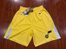 2019-20 Nike Men’s Utah Jazz Swingman Gold  Basketball Jersey Shorts Large L NBA picture