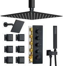 Dasan Thermostatic Dual Shower Head System 6 Body Jets, 6-Inch Couples/ 2-Person picture