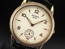 ▶️ Vintage 1988 Seiko AVENUE 2K23-6030 Small Second Gold Quartz Mens Watch JAPAN picture