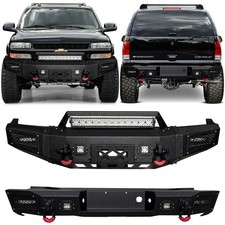 Vijay For 2000-2006 Chevy Tahoe Suburban 1500 2500 Front/Rear Bumper w/LED LIght picture