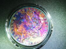 EF+/AU DETAIL 1891-S MORGAN SILVER DOLLAR BEAUTIFULLY TONED COIN M-2237 picture