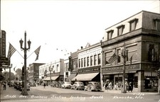 Kenosha WI Business Section Sixth Ave. c1940s-50s Real Photo Vintage Postcard picture