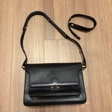 Marni Trunk Shoulder Bag Leather with Gold Hardware Black Women's Auth picture