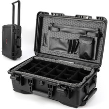 Waterproof Wheeled Hard Camera Case Resistant Box with Wheels & Handle for Photo picture