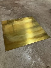 BRASS SHEET PLATE 1/8” THICK 24”x24” UNKNOWN ALLOY picture