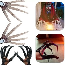 Halloween Articulated Finger Extensions 3D Claw Gloves Cosplay Costume Prop picture
