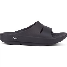 OOFOS Adults' OOahh Recovery Sport Slides Black NEW picture