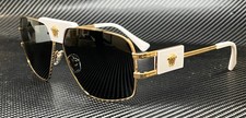 VERSACE VE2251 147187 White Gold Grey Men's 63 mm Sunglasses picture