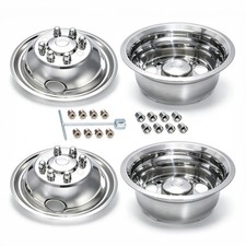 2008-2026 Ford E350/E450 RV 16'' Stainless Steel Dually Wheel Simulators 8 Lug picture