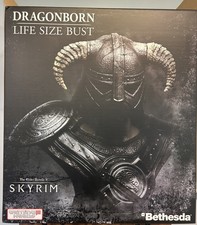NEW-The Elder Scrolls V: Skyrim Dragonborn Life Size Bust Gaming Heads-UNOPENED picture